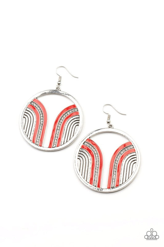 Delightfully Deco - Red - Paparazzi Earring Image