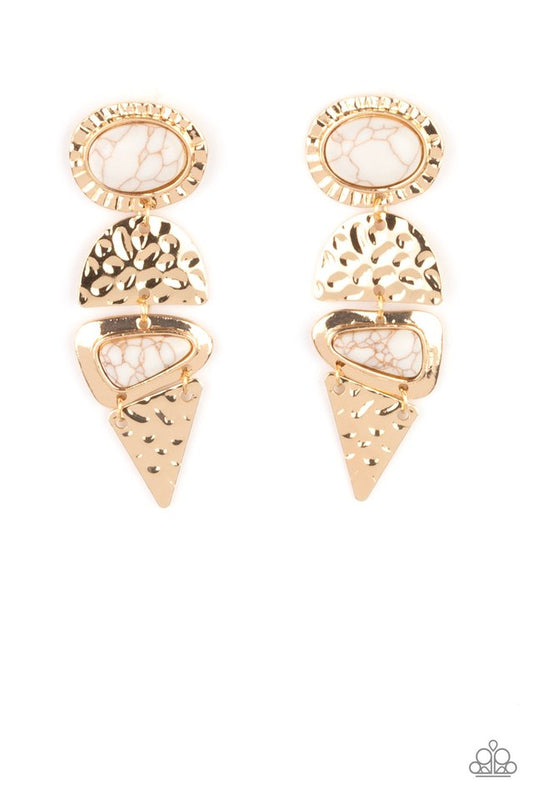 Earthy Extravagance - Gold - Paparazzi Earring Image