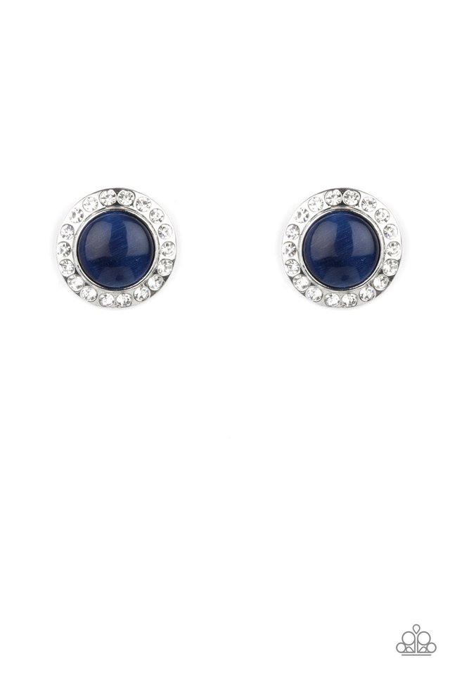 Glowing Dazzle - Blue - Paparazzi Earring Image