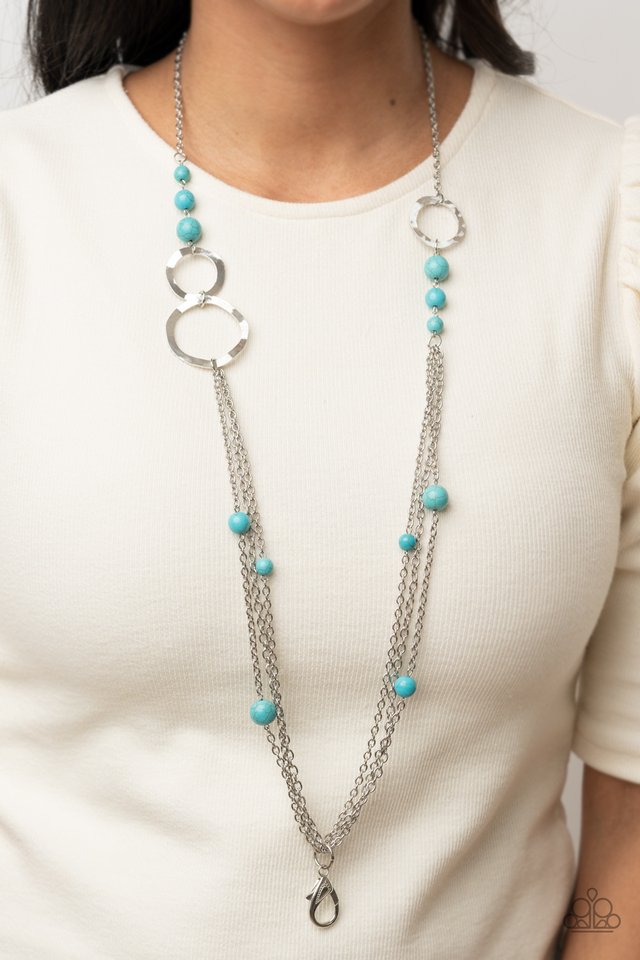 ​Local Charm - Blue - Paparazzi Necklace Image