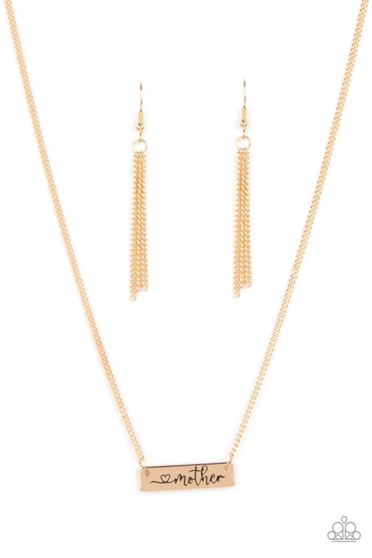 Joy Of Motherhood - Gold - Paparazzi Necklace Image