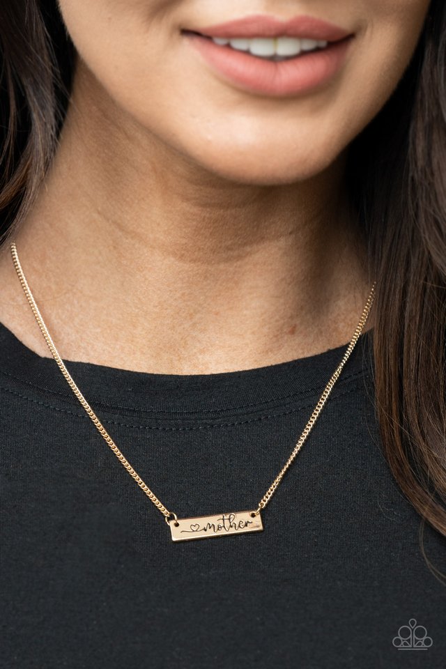 Joy Of Motherhood - Gold - Paparazzi Necklace Image