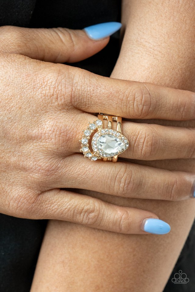 ​Elegantly Cosmopolitan - Gold - Paparazzi Ring Image