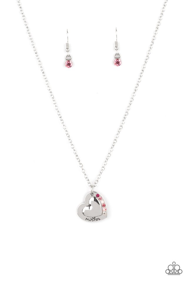 Happily Heartwarming - Pink - Paparazzi Necklace Image
