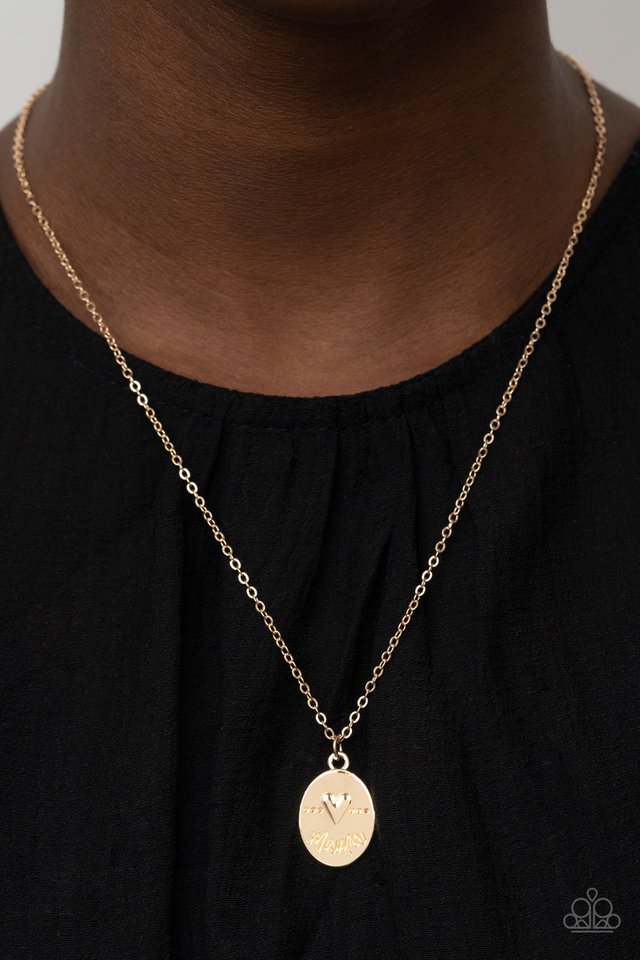 ​They Call Me Mama - Gold - Paparazzi Necklace Image