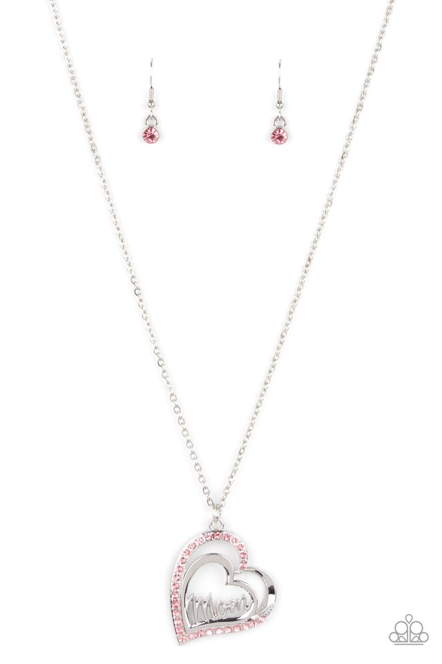 ​A Mothers Heart - Pink - Paparazzi Necklace Image