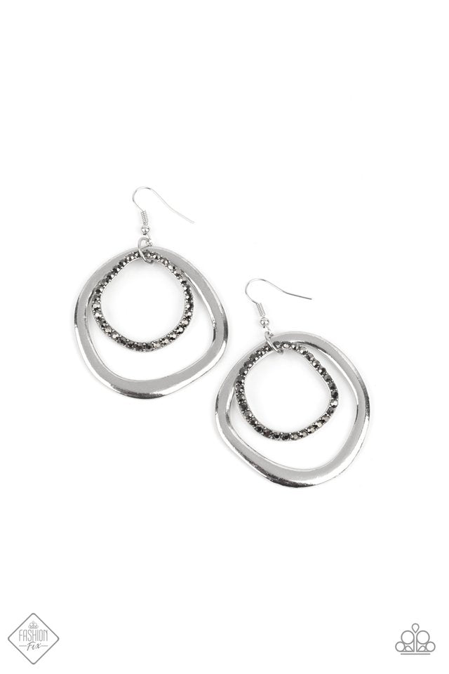 Spinning With Sass - Silver - Paparazzi Earring Image
