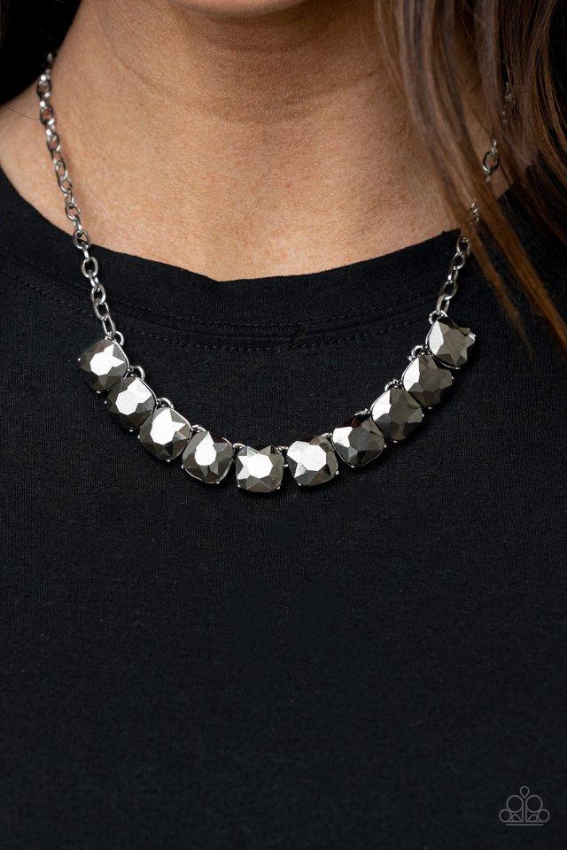 ​Radiance Squared - Silver - Paparazzi Necklace Image