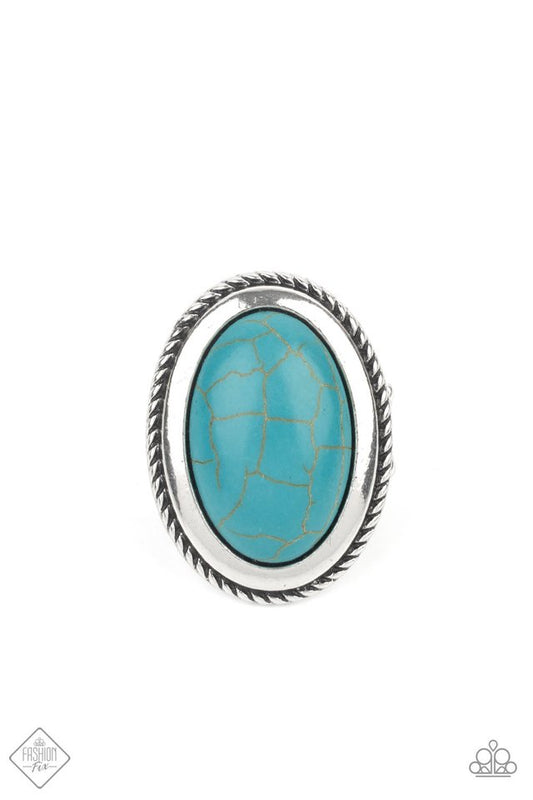 Canyon Sanctuary - Blue - Paparazzi Ring Image