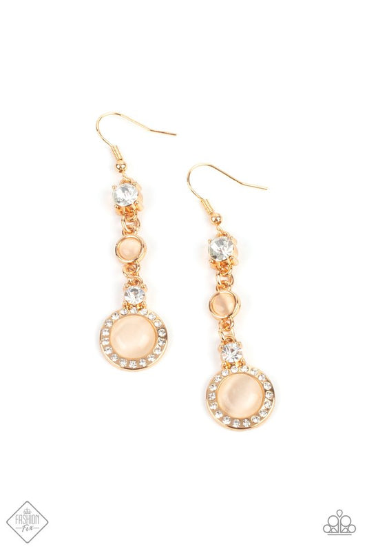 Epic Elegance - Gold - Paparazzi Earring Image