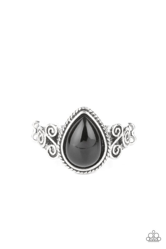 Dreamy Droplets - Black - Paparazzi Ring Image