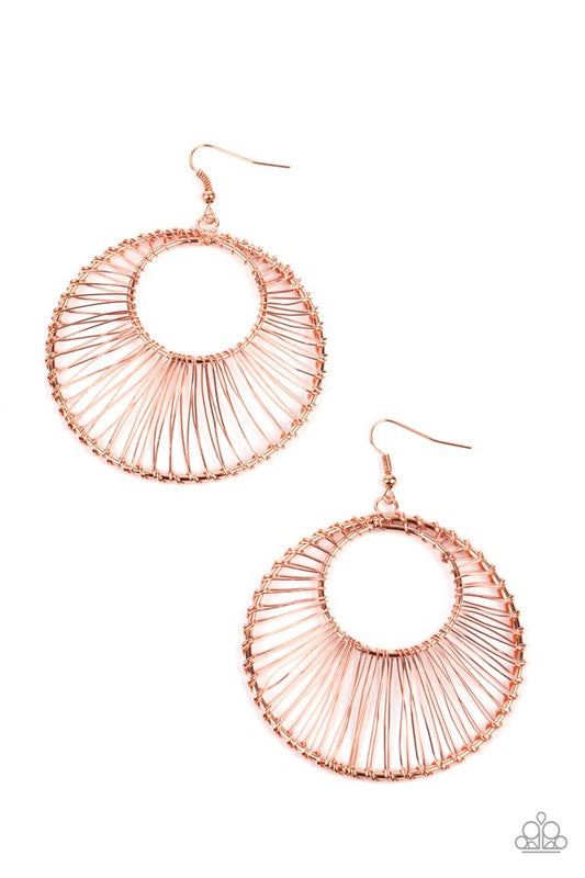 ​Artisan Applique - Copper - Paparazzi Earring Image