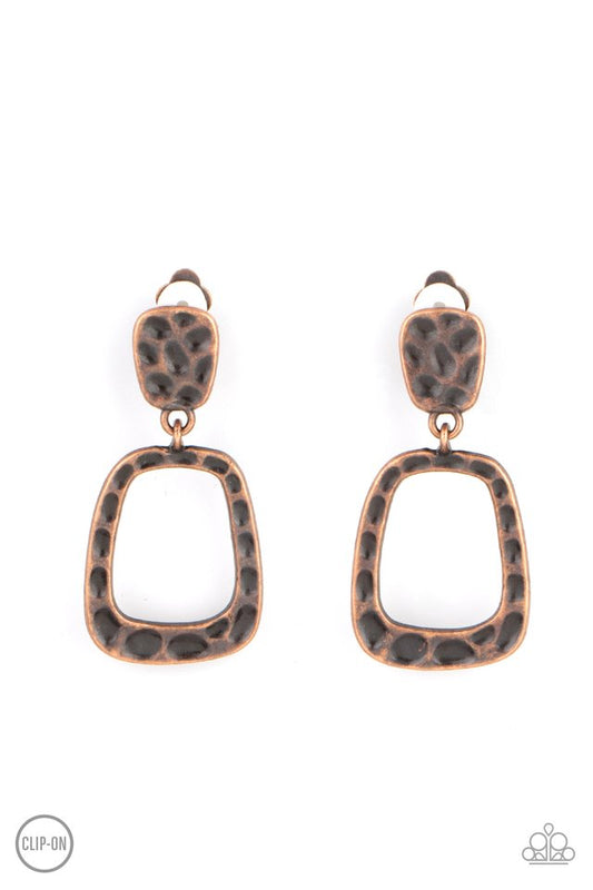 ​Playfully Primitive - Copper - Paparazzi Earring Image