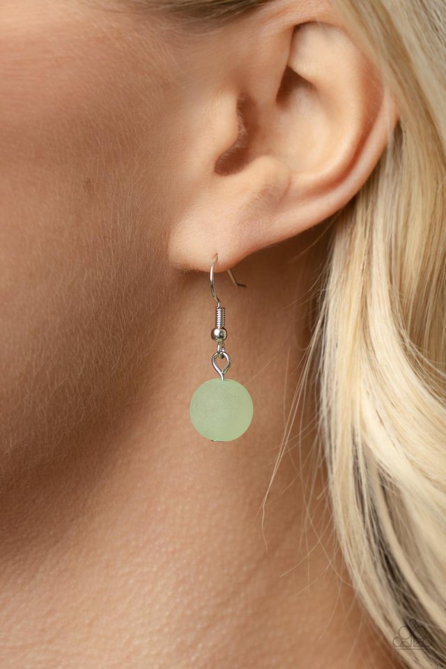 ​Sea Glass Wanderer - Green - Paparazzi Necklace Image