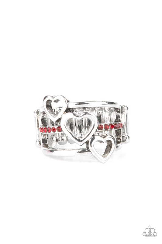 Give Me AMOR - Red - Paparazzi Ring Image