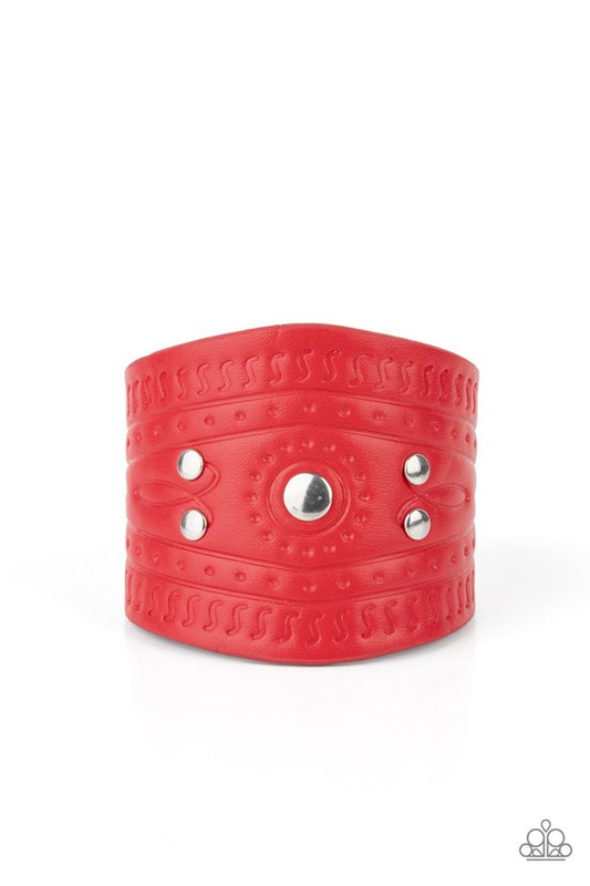 ​Orange County - Red - Paparazzi Bracelet Image