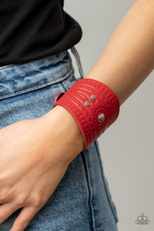 ​Orange County - Red - Paparazzi Bracelet Image