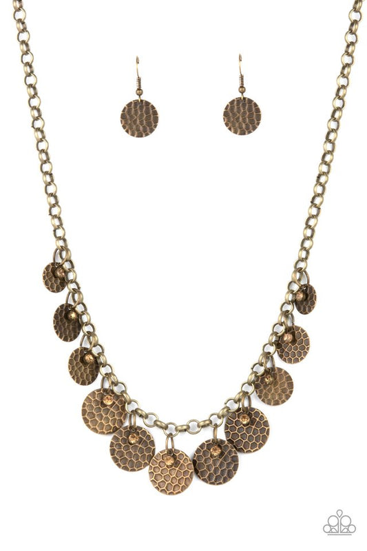 ​Delightfully Dappled - Brass - Paparazzi Necklace Image