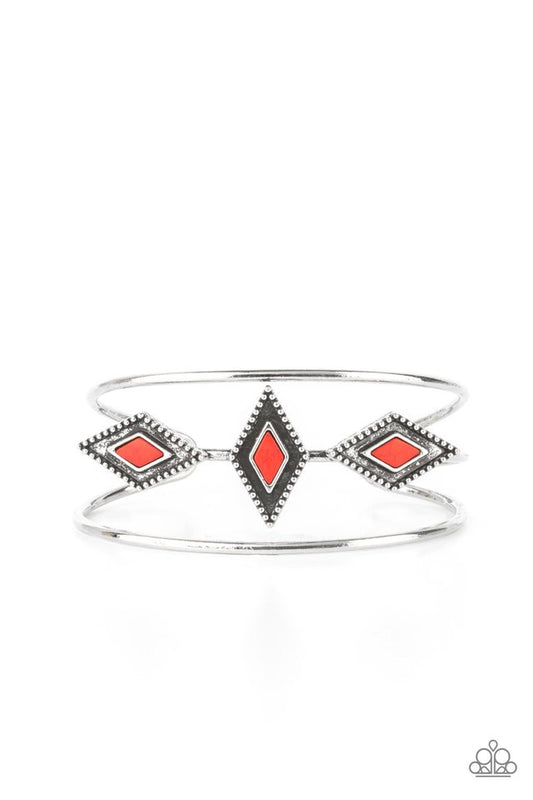 Desert Diamondback - Red - Paparazzi Bracelet Image