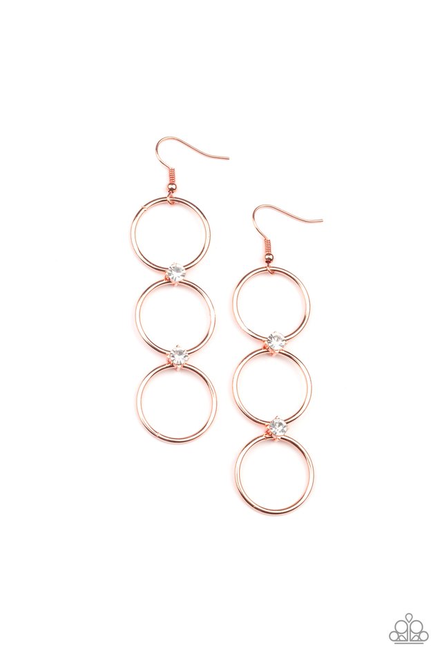 Refined Society - Copper - Paparazzi Earring Image