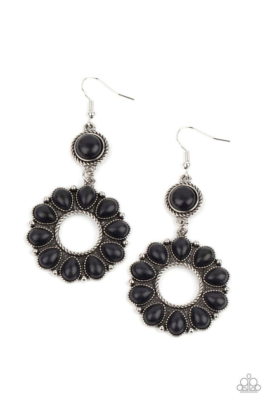 ​Back At The Ranch - Black - Paparazzi Earring Image