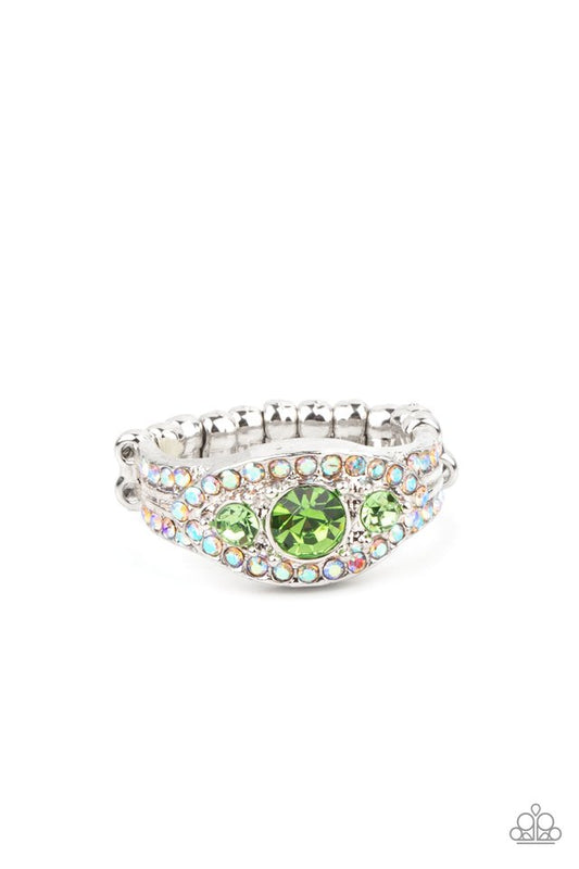 ​Celestial Crowns - Green - Paparazzi Ring Image