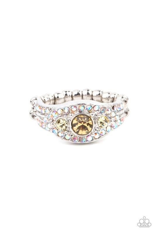 Celestial Crowns - Yellow - Paparazzi Ring Image