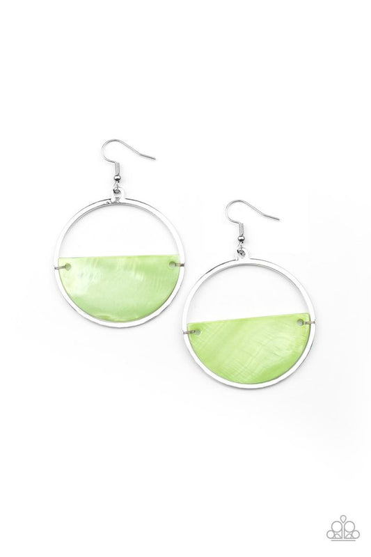 Seashore Vibes - Green - Paparazzi Earring Image