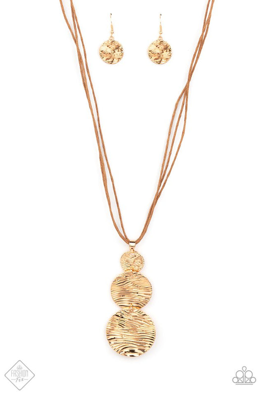 ​Circulating Shimmer - Gold - Paparazzi Necklace Image