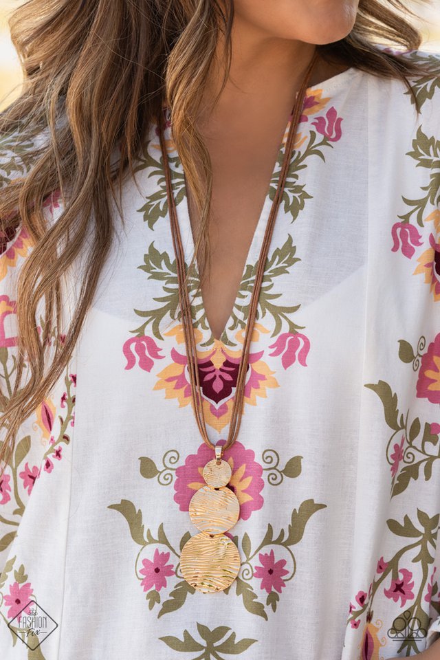 ​Circulating Shimmer - Gold - Paparazzi Necklace Image