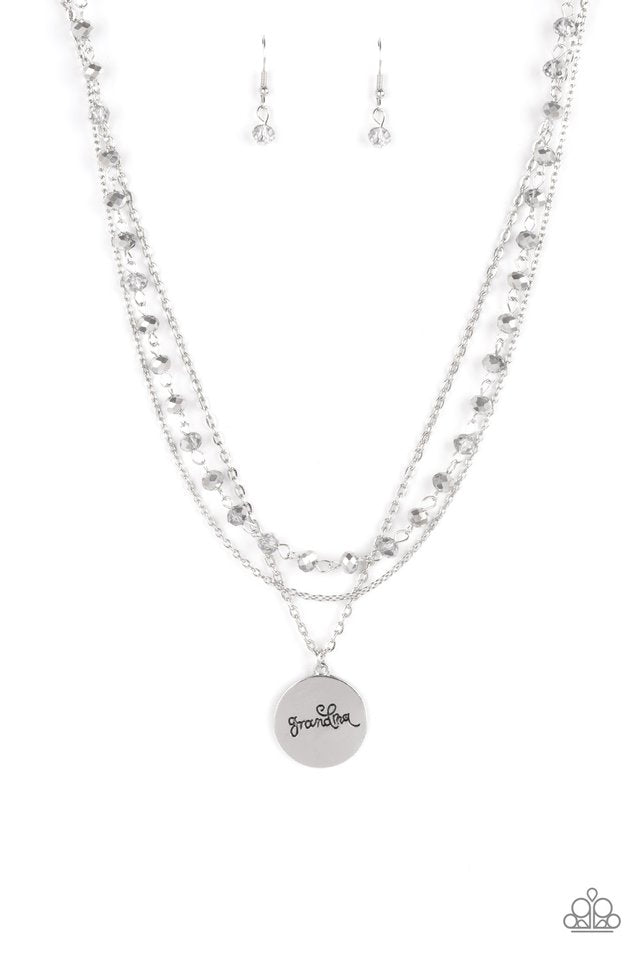 Promoted to Grandma - Silver - Paparazzi Necklace Image