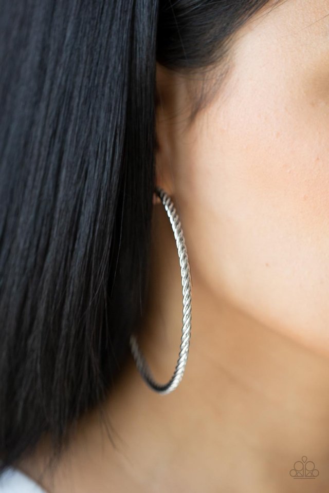 ​Resist The Twist - Silver - Paparazzi Earring Image