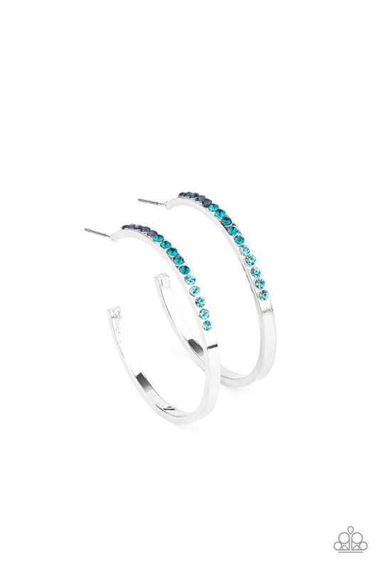 Somewhere Over the OMBRE - Blue - Paparazzi Earring Image
