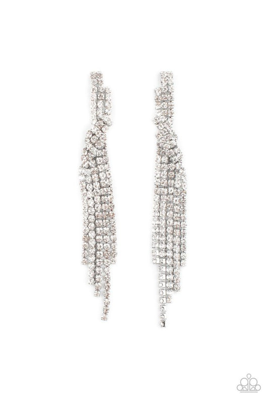 ​Cosmic Candescence - White - Paparazzi Earring Image