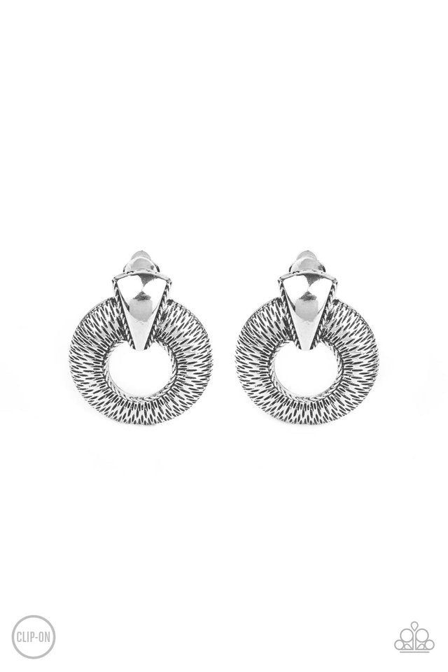 ​Industrial Innovator - Silver - Paparazzi Earring Image