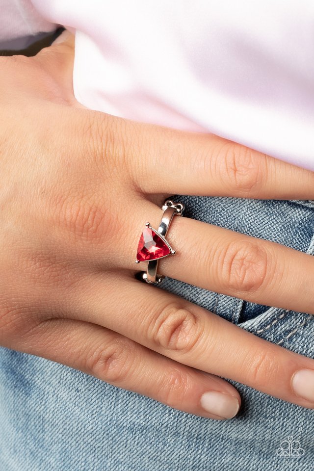​Tenacious Twinkle - Red - Paparazzi Ring Image
