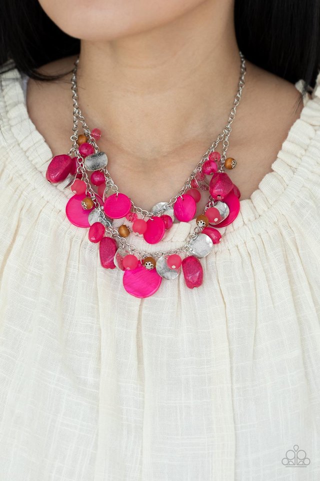 Spring Goddess - Pink - Paparazzi Necklace Image