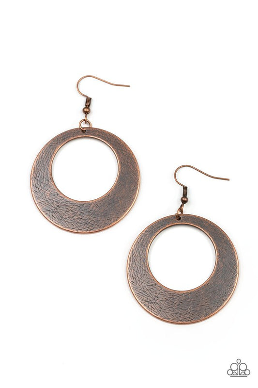 ​Outer Plains - Copper - Paparazzi Earring Image
