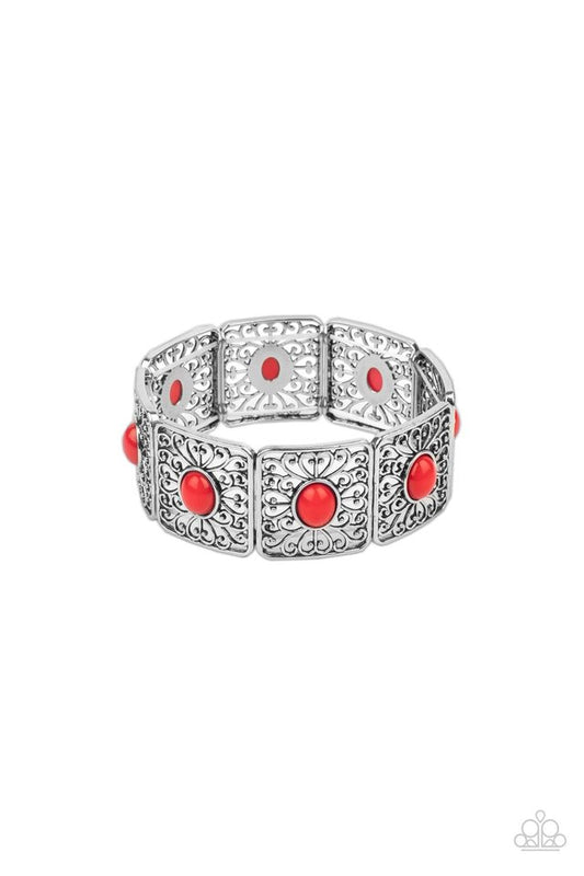 Cakewalk Dancing - Red - Paparazzi Bracelet Image