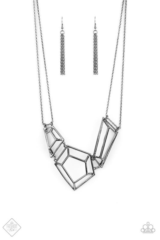 ​3-D Drama - Black - Paparazzi Necklace Image