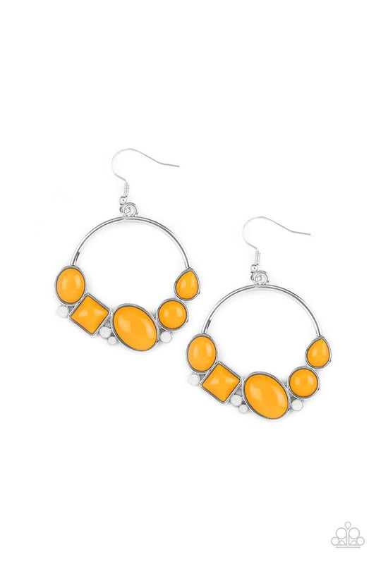 Beautifully Bubblicious - Orange - Paparazzi Earring Image