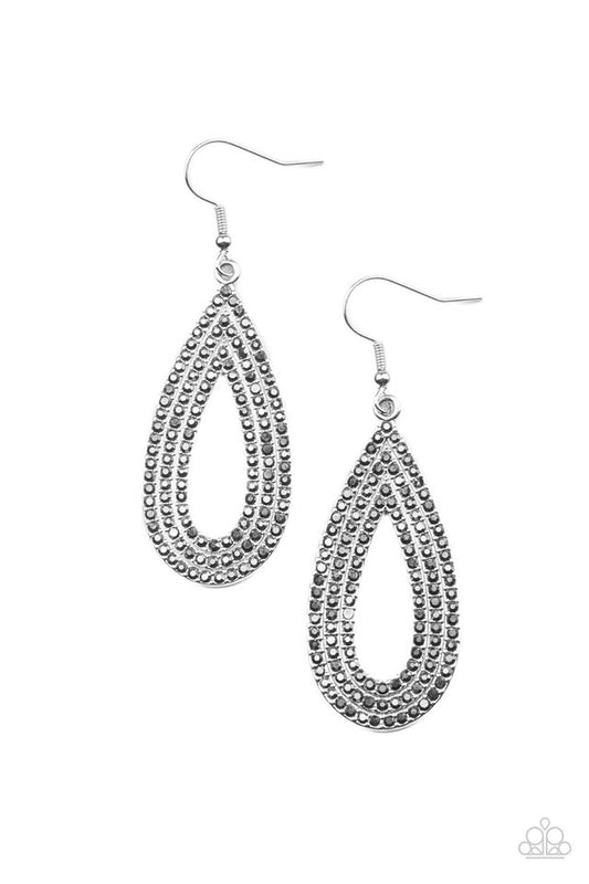 ​Exquisite Exaggeration - Silver - Paparazzi Earring Image