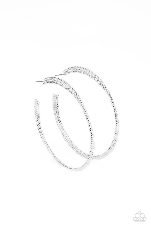 ​Candescent Curves - Silver - Paparazzi Earring Image