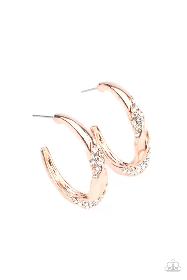 ​Subliminal Shimmer - Copper - Paparazzi Earring Image