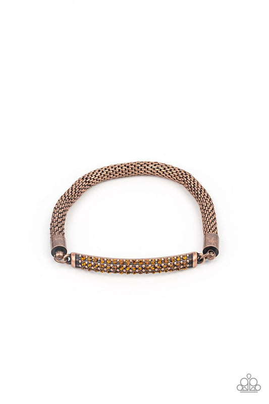 ​Fearlessly Unfiltered - Copper - Paparazzi Bracelet Image