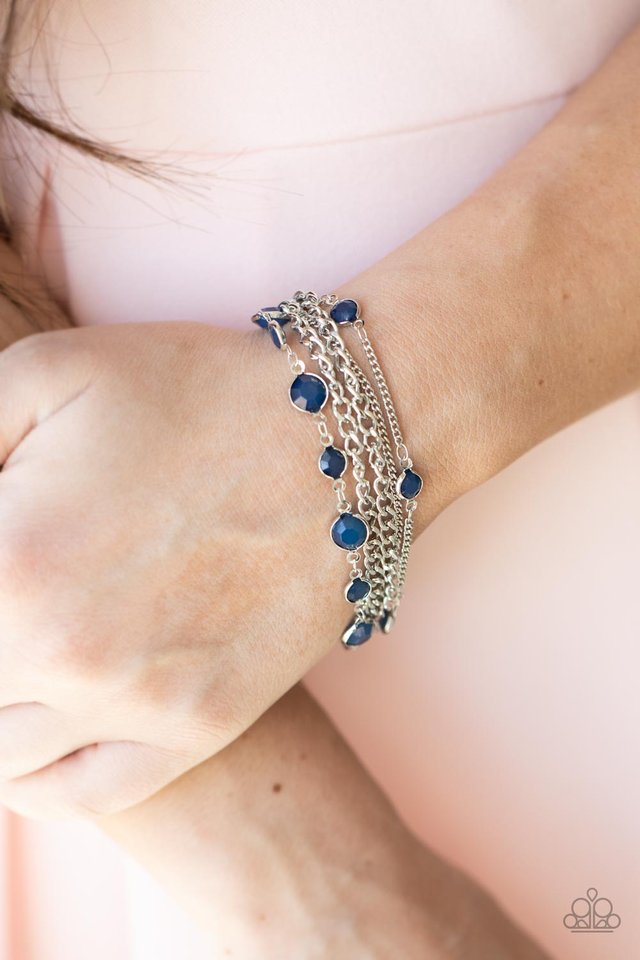 ​Glossy Goddess - Blue - Paparazzi Bracelet Image