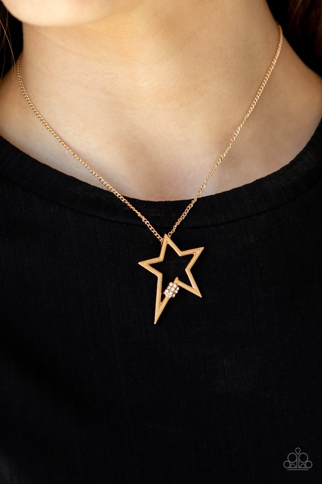 ​Light Up The Sky - Gold - Paparazzi Necklace Image