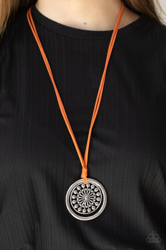 One MANDALA Show - Orange - Paparazzi Necklace Image