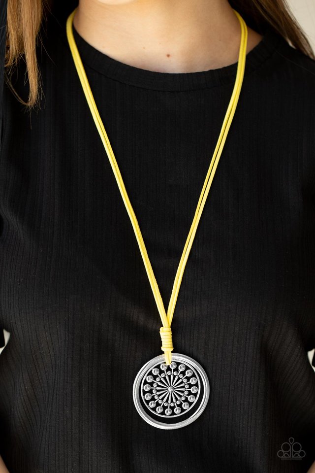 One MANDALA Show - Yellow - Paparazzi Necklace Image