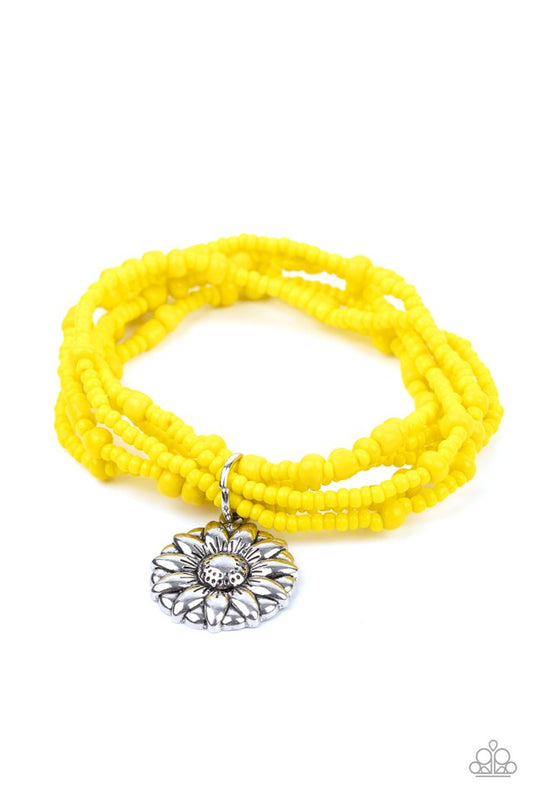 Badlands Botany - Yellow - Paparazzi Bracelet Image